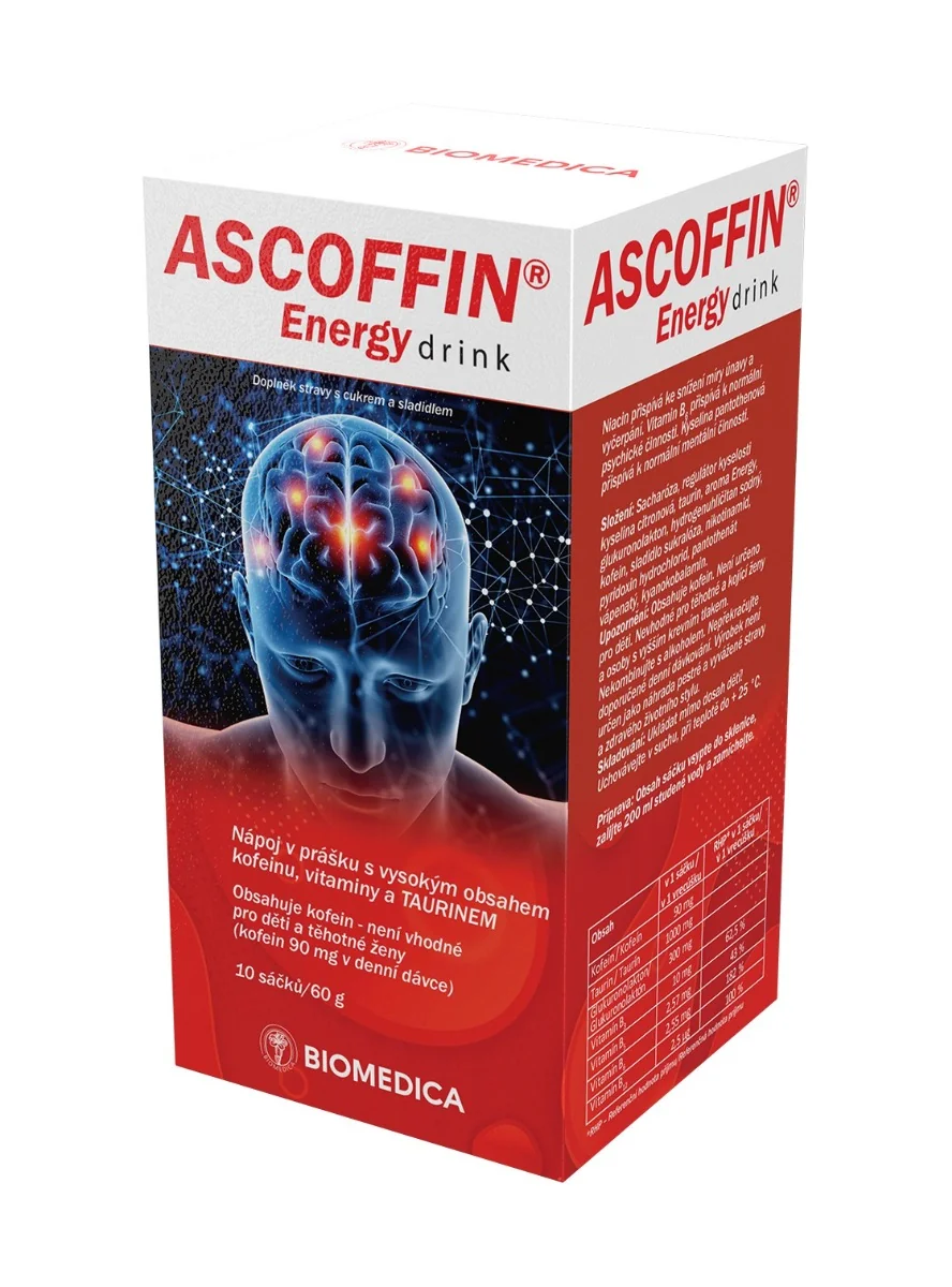 Biomedica Ascoffin Energy Drink sáčky 10x6 g