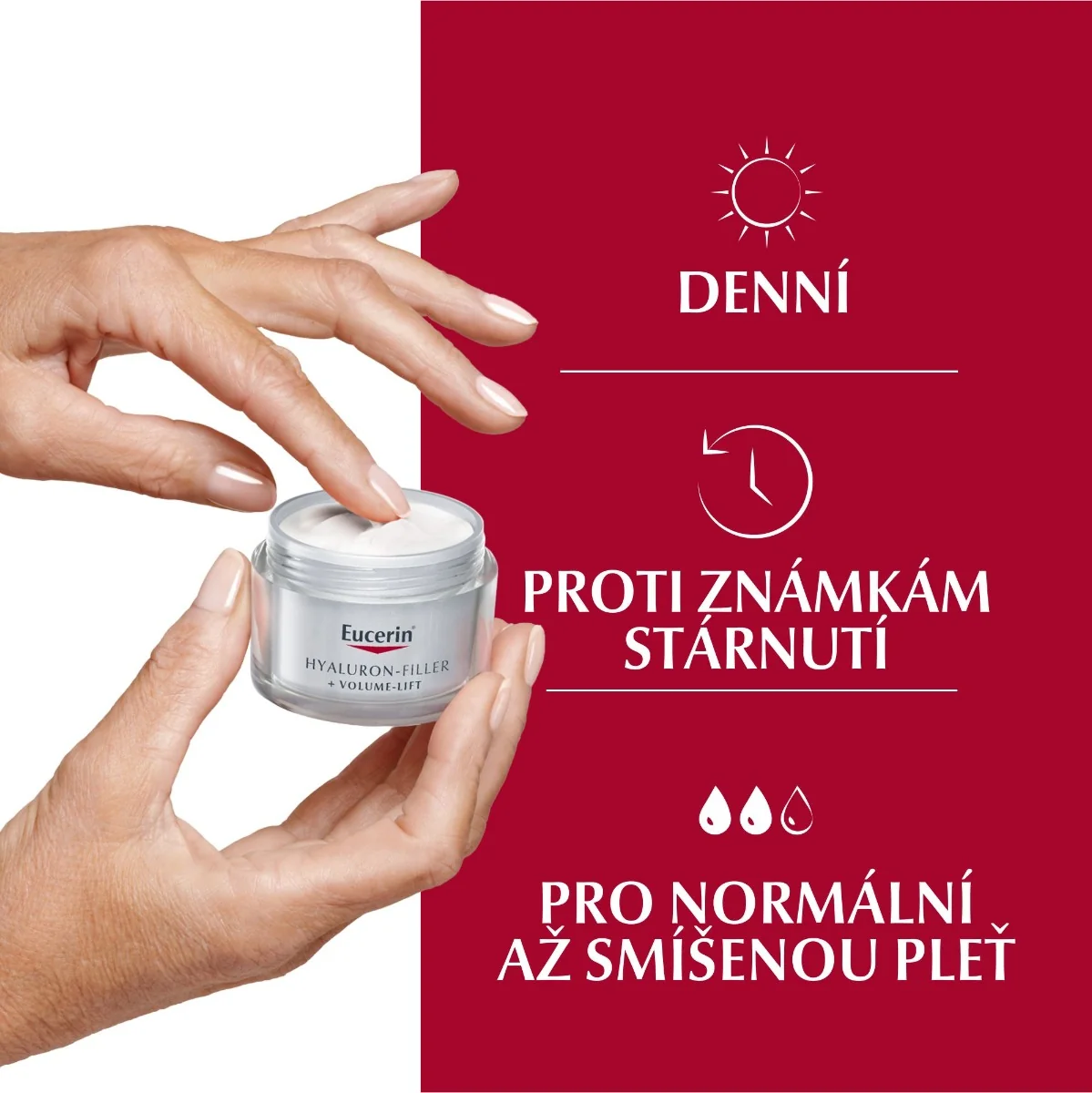 Eucerin Hyaluron-Filler + Volume-Lift denní krém pro smíšenou pleť 50 ml