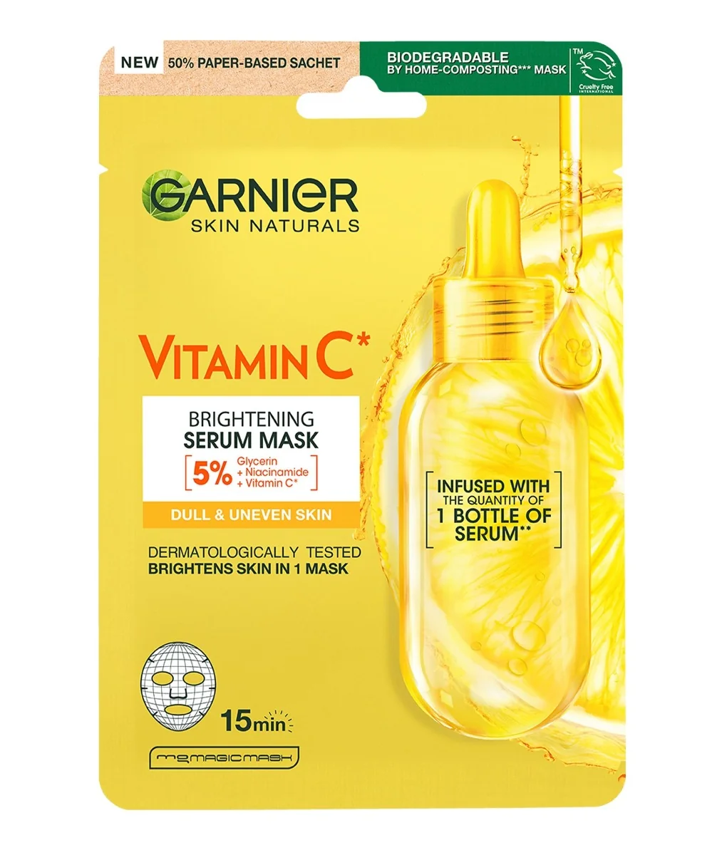 Garnier Skin Naturals Rozjasňující textilní maska s vitamínem C 28 g