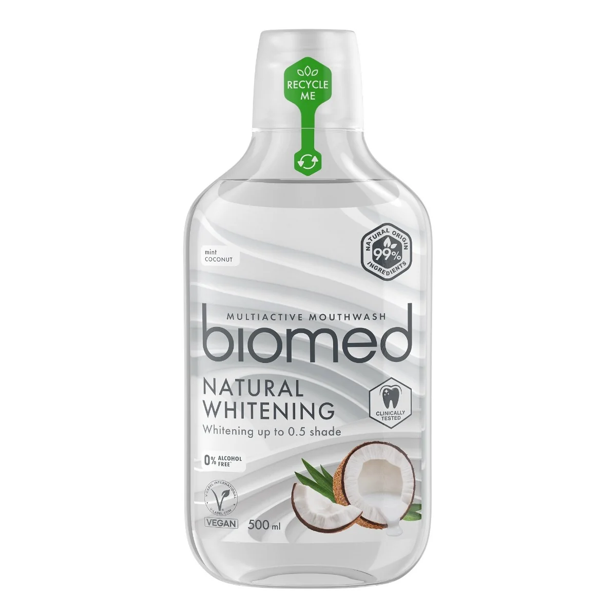 BIOMED Natural Whitening ústní voda 500 ml