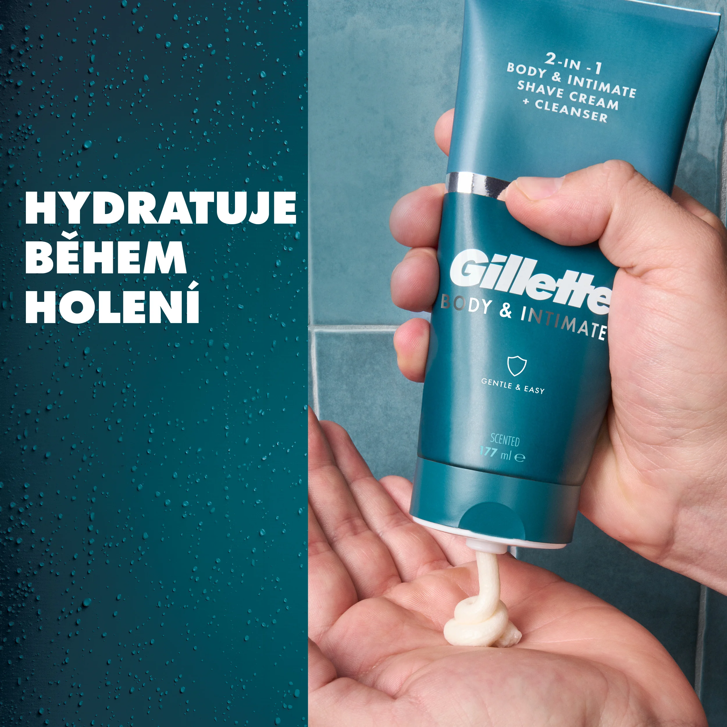 Gillette Body & Intimate přípravek na holení třísel a mycí emulze 2v1 150 ml