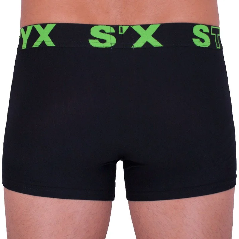 Styx Pánské boxerky sportovní guma nadrozměr černé (R962) 3XL 