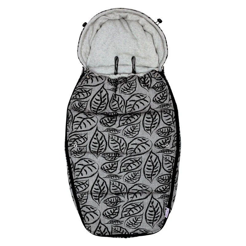 Dooky fusak Footmuff vel. L GREY LEAVES DeLuxe 