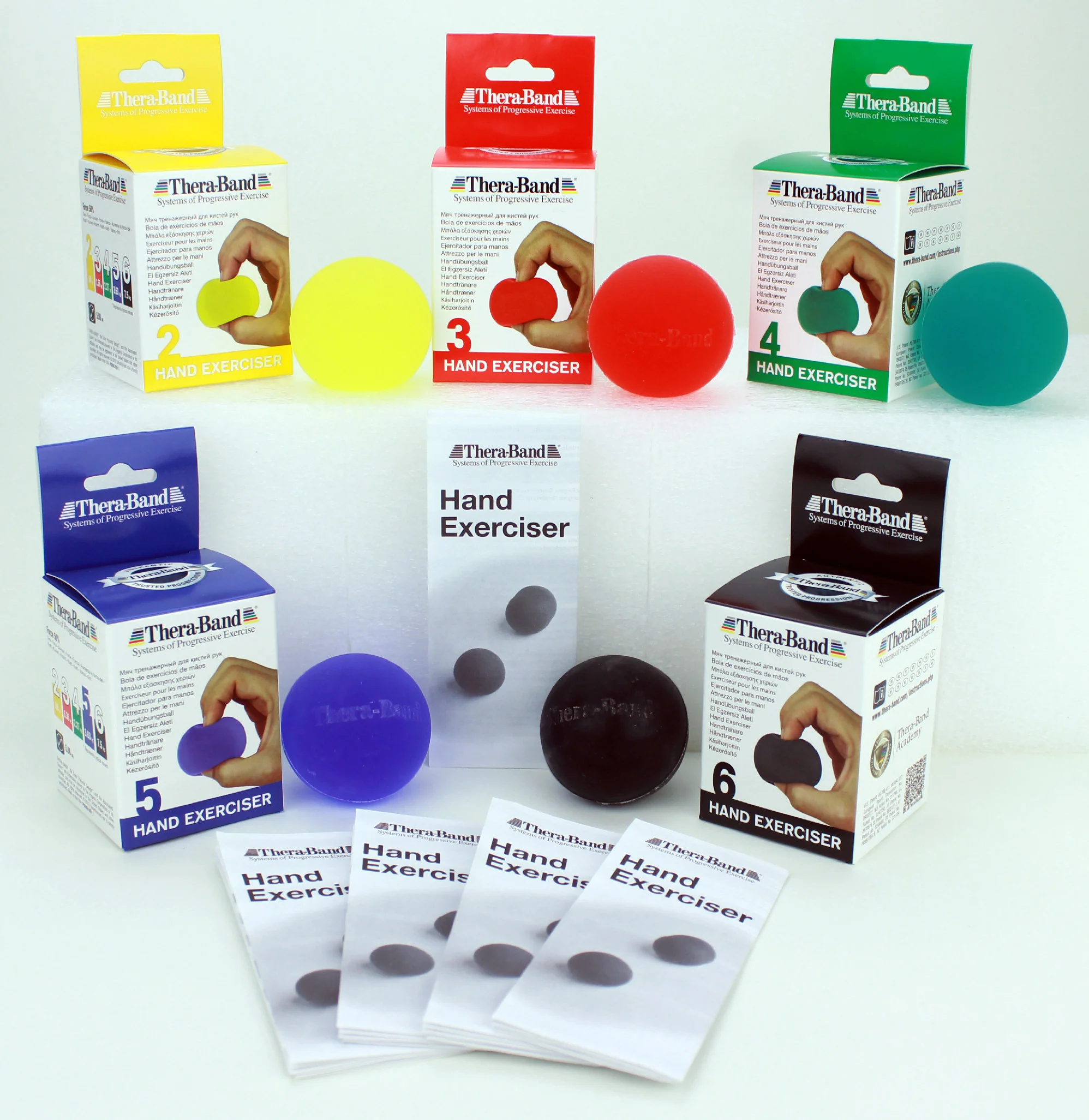 Thera-Band Hand Exerciser - posilovač rukou gelová kulička červená - měkká