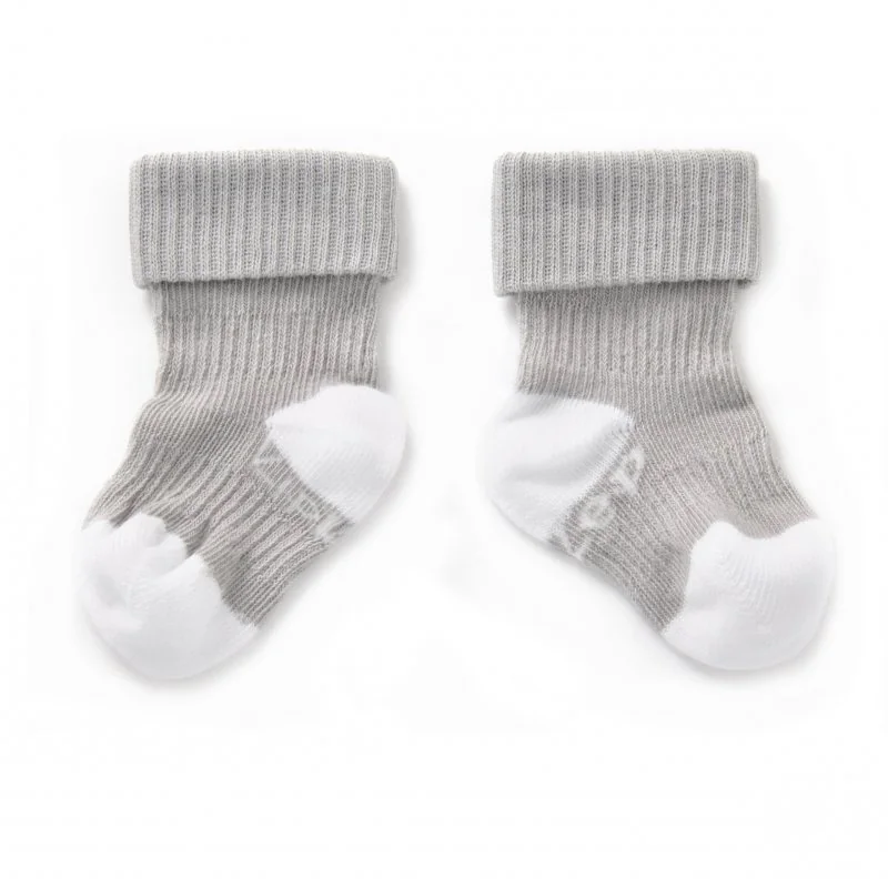 KipKep dětské ponožky Stay-on-Socks 0-6m 2páry Silver Grey 