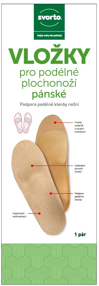 Svorto 054 Vložky pro podélné plochonoží vel. 45 1 pár