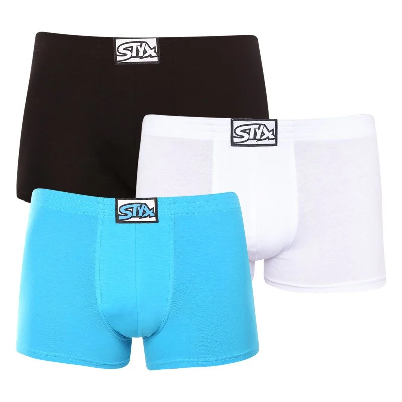 Styx 3PACK pánské boxerky klasická guma vícebarevné (3Q96019) XL 