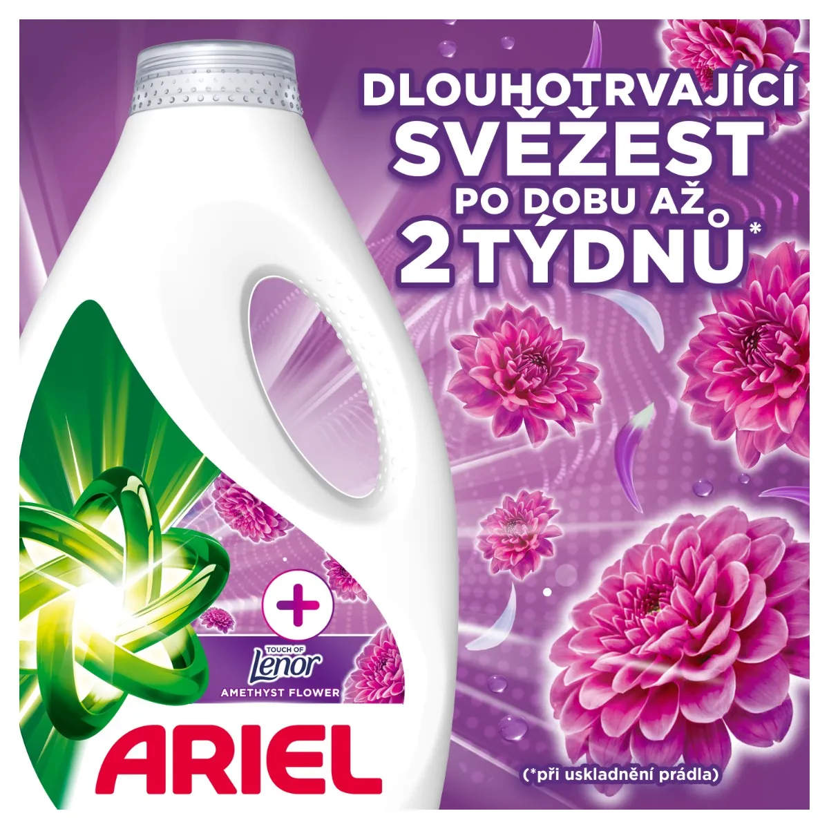 Ariel Touch of Lenor Amethyst Flower Prací gel 3,75 l 75 praní