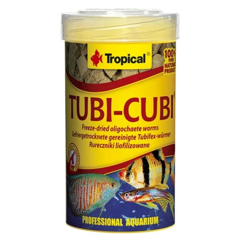 Tropical Tubi Cubi 100ml/10g přírodní krmivo lyofilizované nitenky 