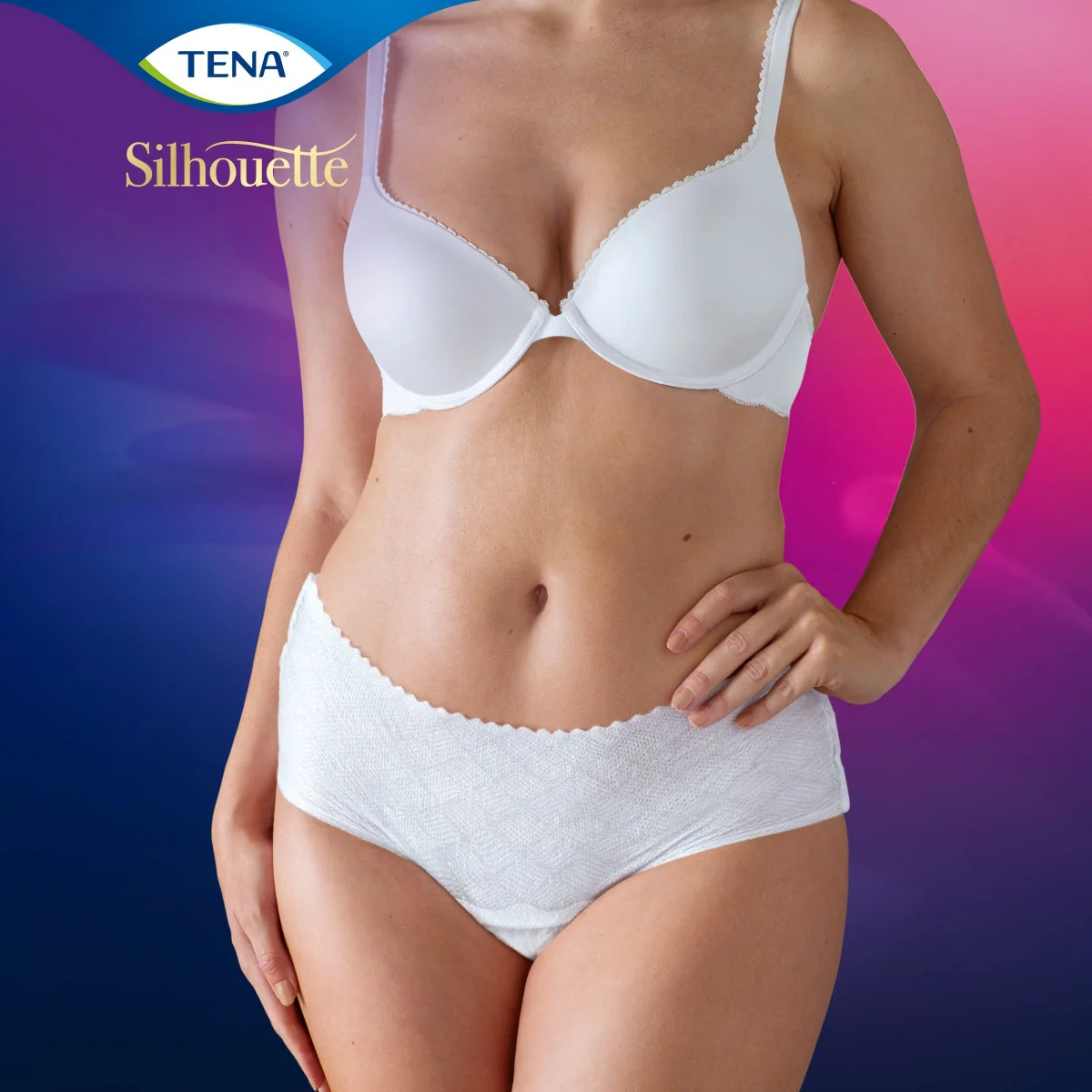 Tena Silhouette Low Waist Blanc vel. L inkontinenční kalhotky 10 ks