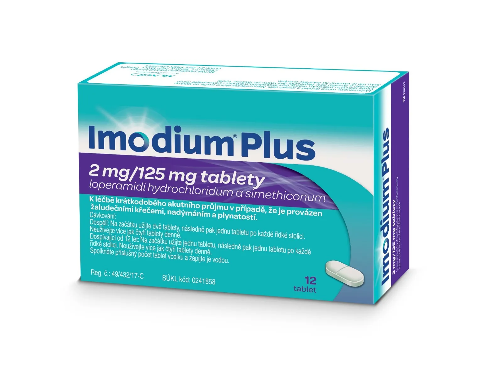 Imodium Plus 2 mg/125 mg 12 tablet