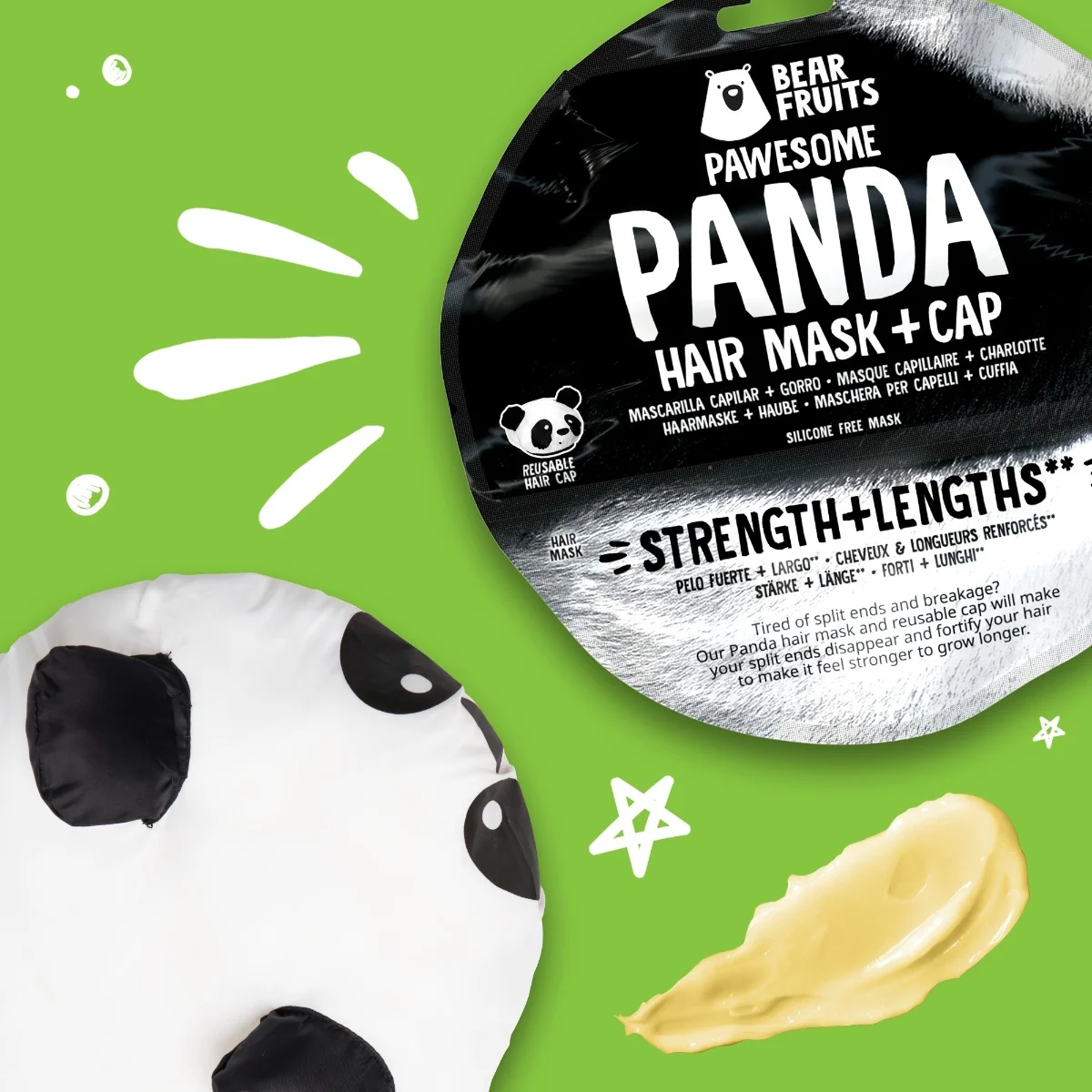 Bear Fruits Panda maska na dlouhé vlasy 20 ml