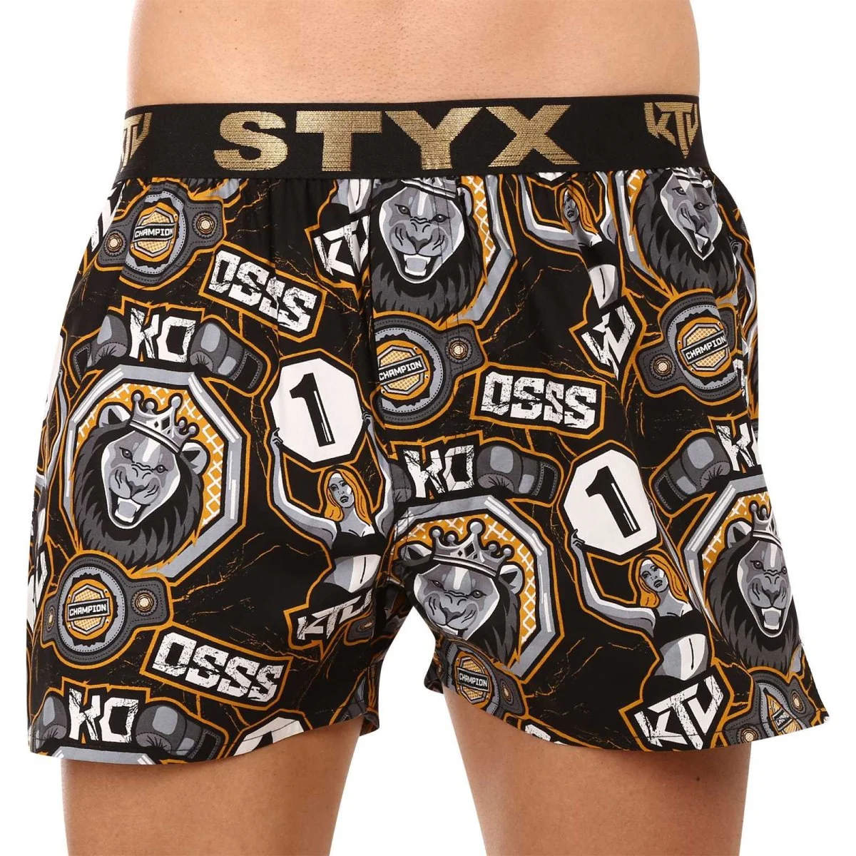 Styx 2PACK pánské trenky art / KTV sportovní guma (2BT1655) XL 