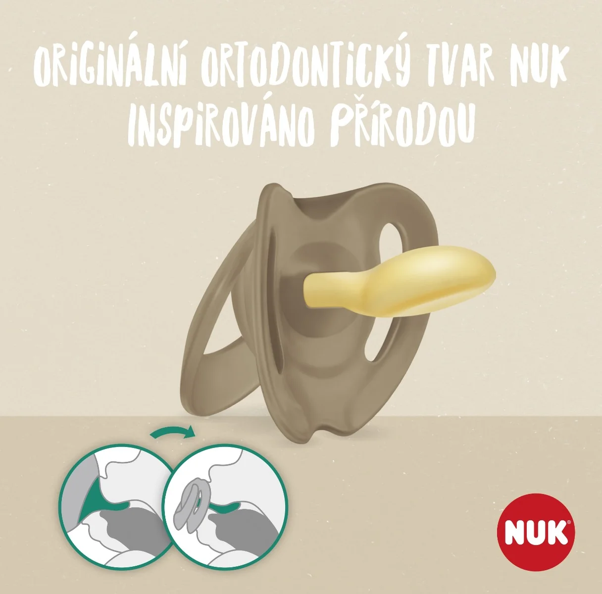 NUK For Nature Dudlík latex 6-18m box 2 ks