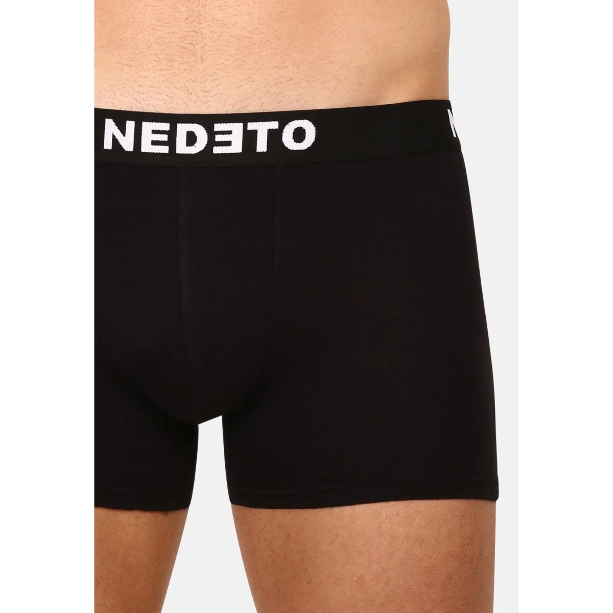 Nedeto 10PACK pánské boxerky černé (10NDTB001-brand) XXL 