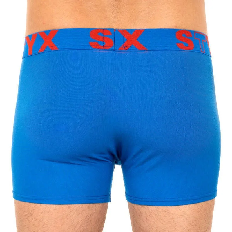 Styx 3PACK pánské boxerky sportovní guma modré (G9676869) XXL 