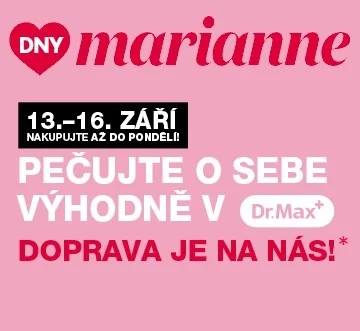 Dny Marianne 13. – 16. září 2024. Pečujte o sebe výhodně v Dr. Max. Doprava zdarma.