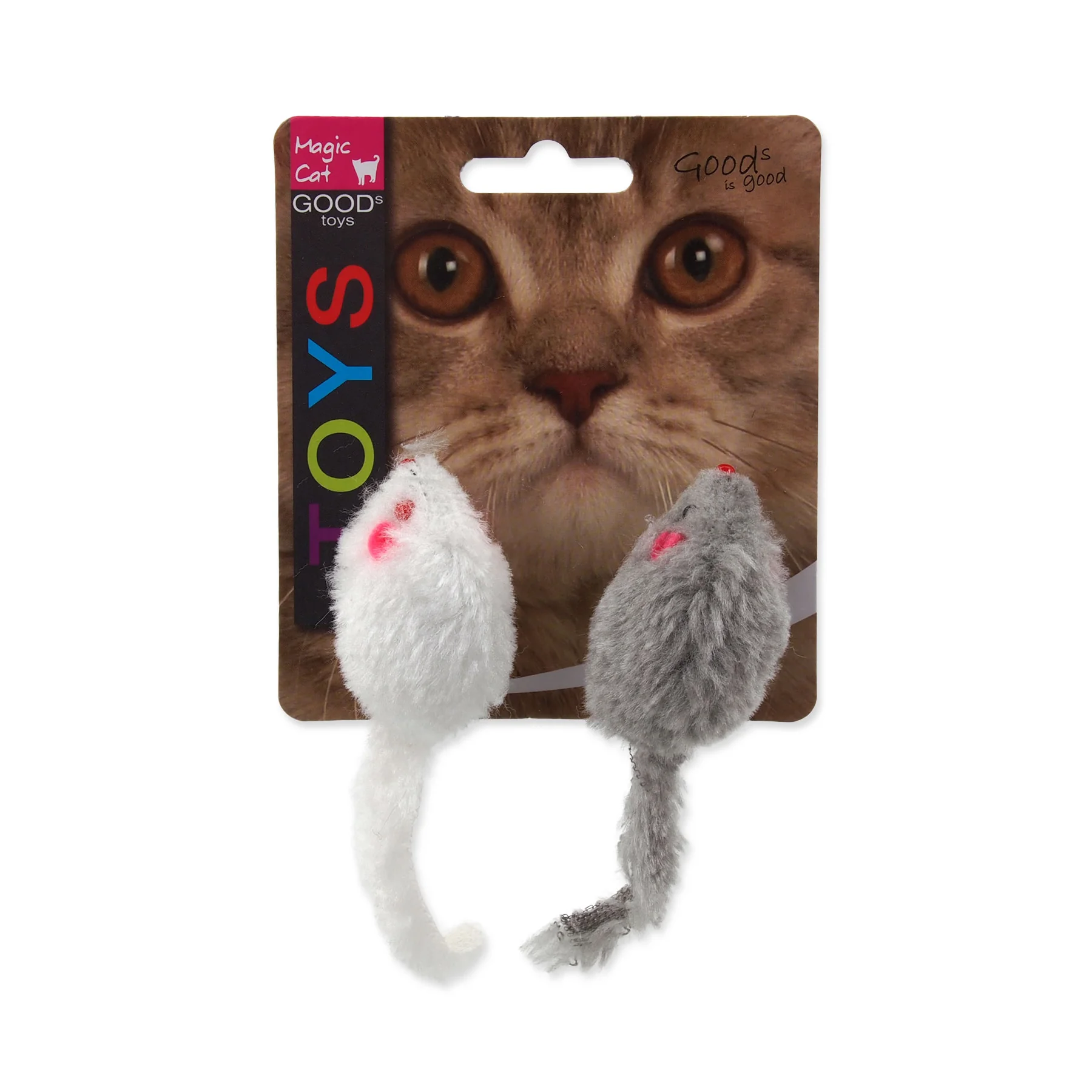 MAGIC CAT Hračka myšky chrastící s catnip 11 cm 2 ks