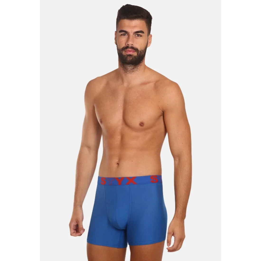 Styx Pánské boxerky long sportovní guma modré (U967) XXL 