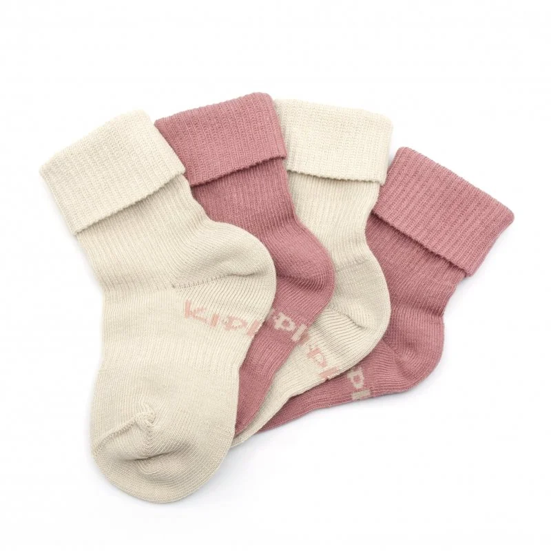 KipKep dětské ponožky Stay-on-Socks 12-18m 2páry Dusty Clay 