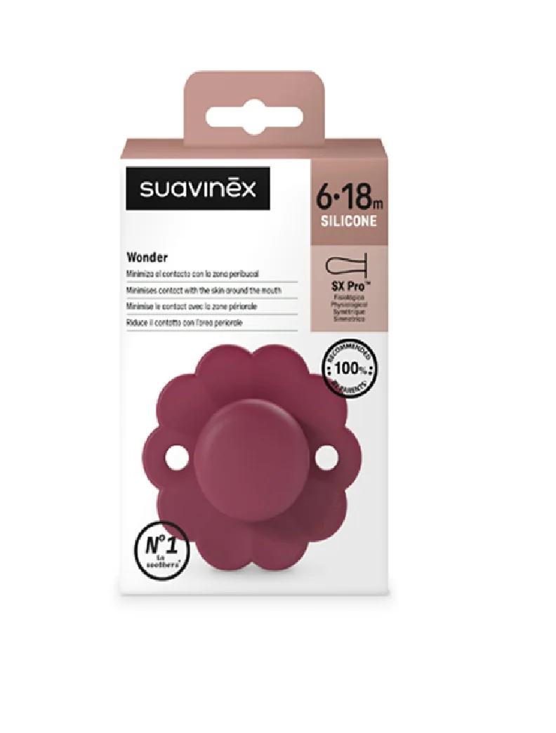 Suavinex Wonder Fyziologický dudlík 6-18m 1 ks viva magenta