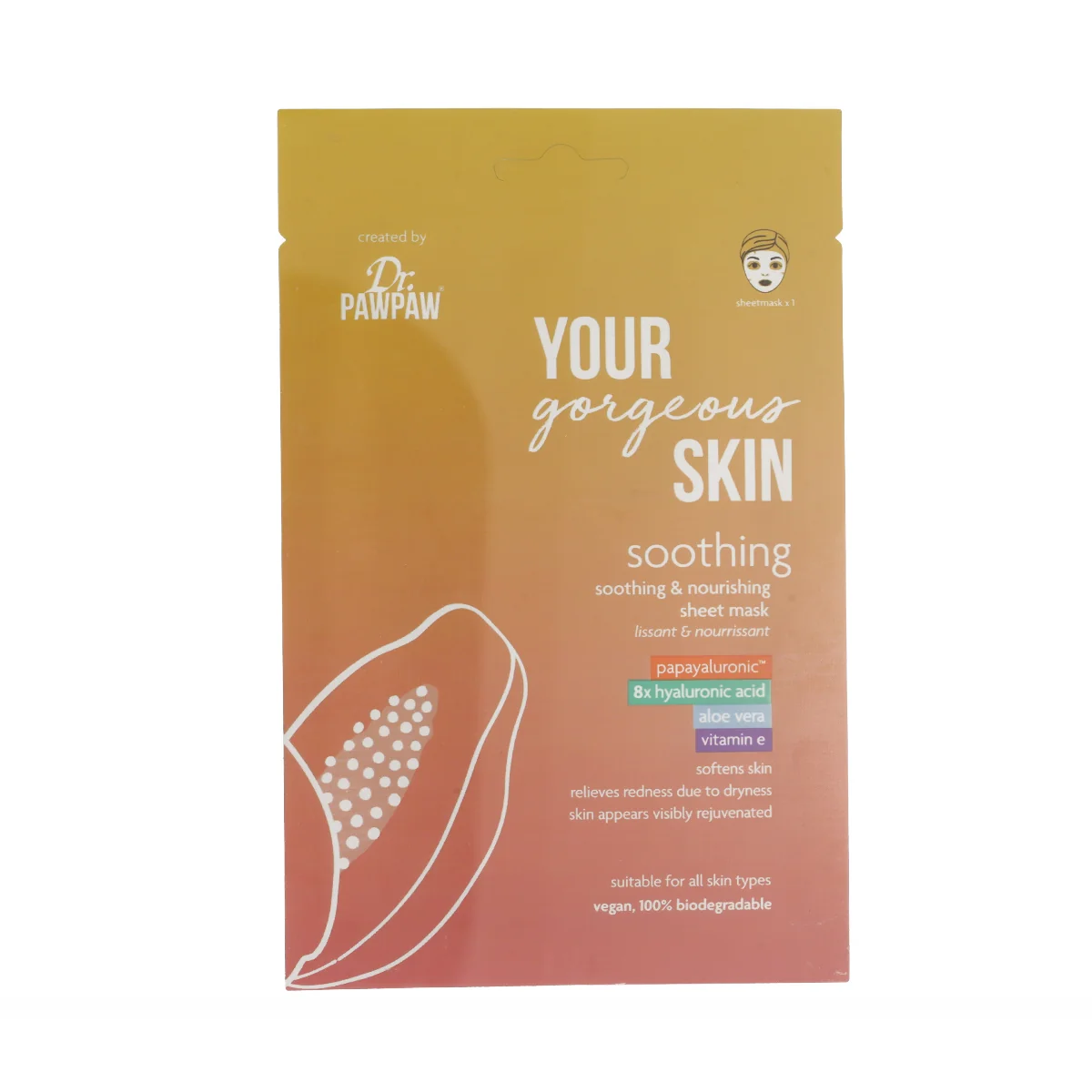 Dr. PAWPAW Your Gorgeous Skin Soothing Sheet Mask 25 ml