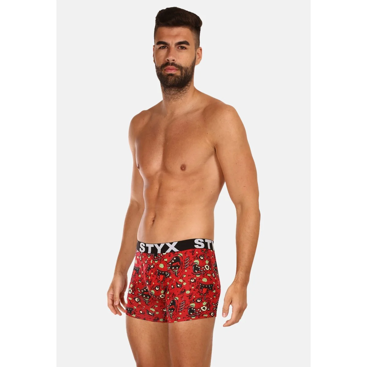 Styx Pánské boxerky long art sportovní guma zombie (U1451) XXL 