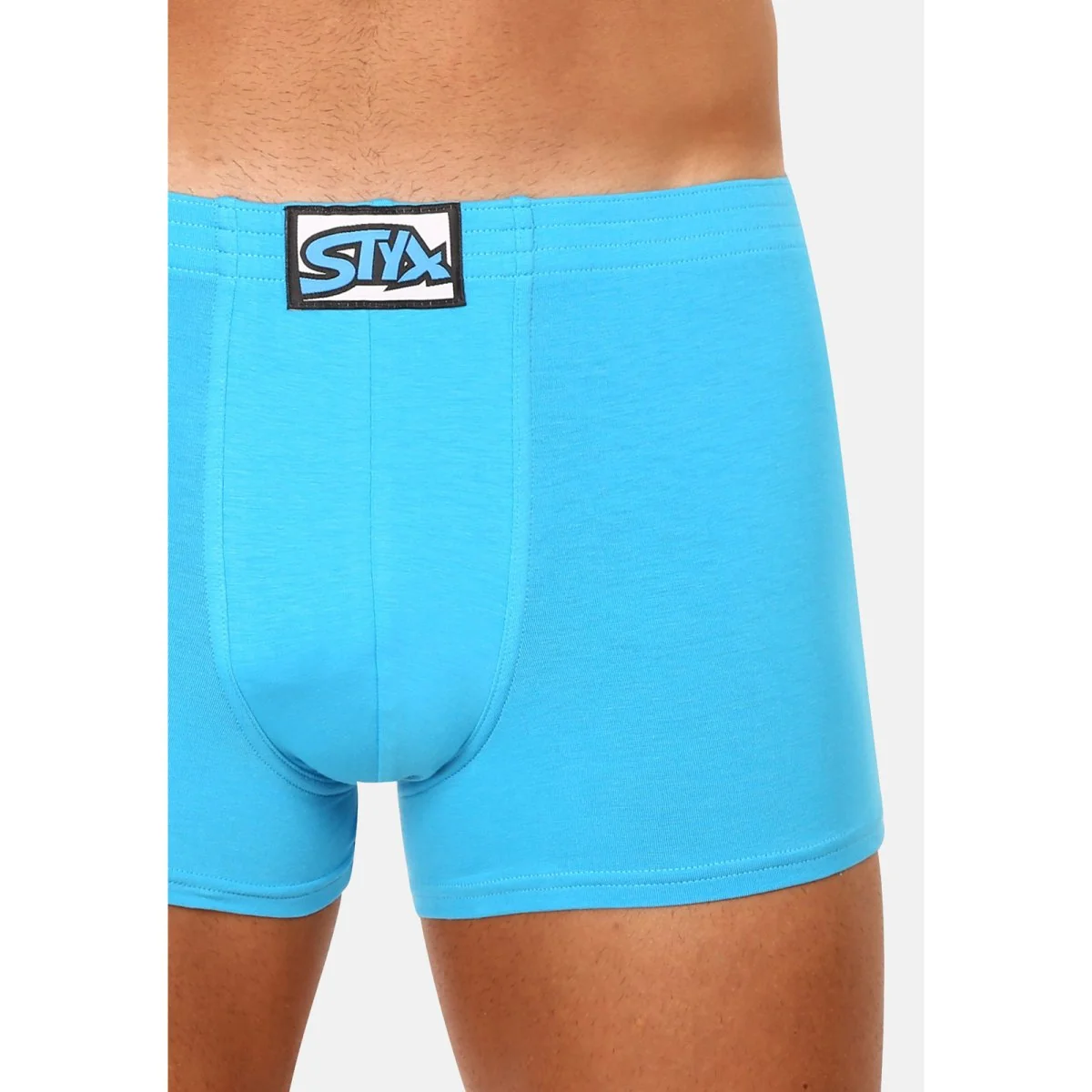 Styx Pánské boxerky klasická guma světle modré (Q1169) XL 