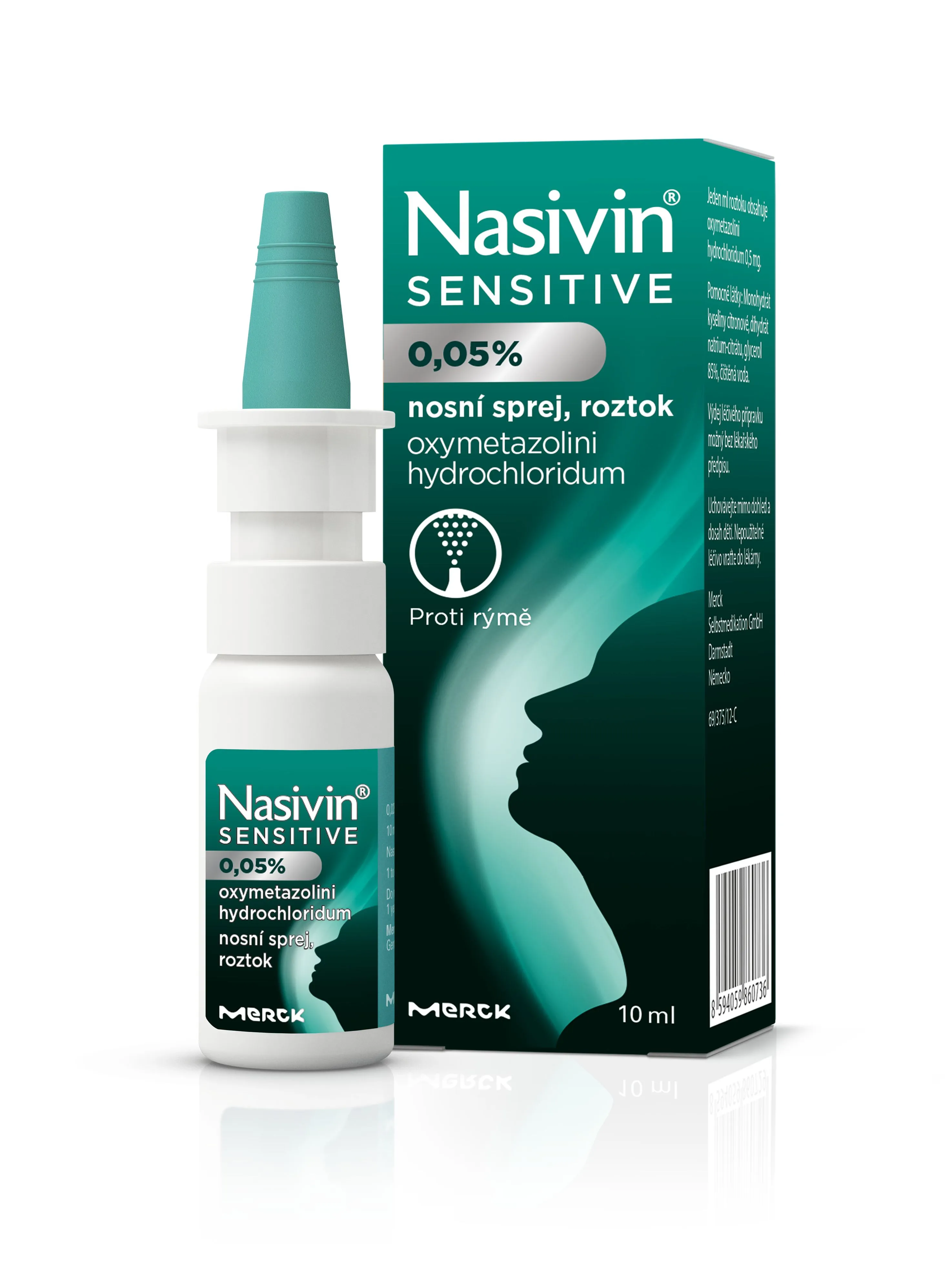 Nasivin Sensitive 0,5 mg/ml nosní sprej, roztok 10 ml