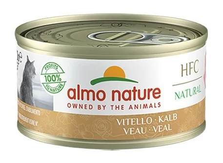 Almo Nature HFC Natural Telecí doplňkové krmivo pro kočky 70 g