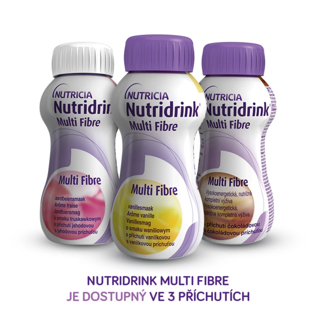 Nutridrink Multi Fibre s příchutí jahodovou 4x200 ml