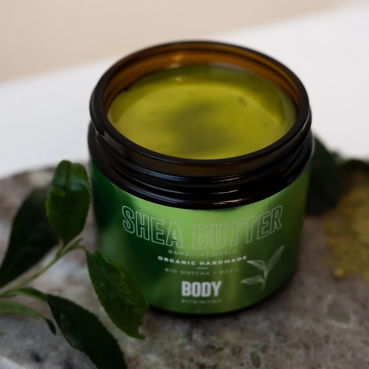 Beauty by Simona Body Bambucké máslo BIO Matcha a Basil 250 ml