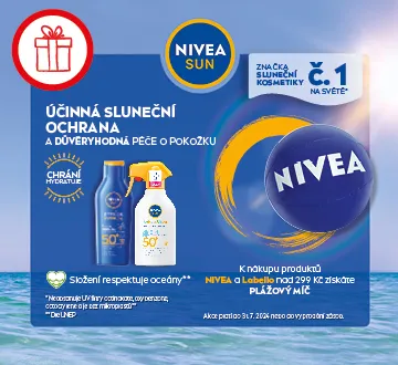 Nivea nad 299 Kč + NAVÍC Plážový míč (červenec 2024)