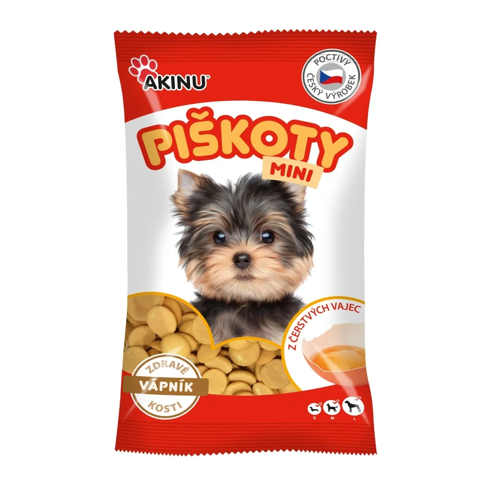 Akinu piškoty mini s vápníkem pamlsek pro psy 120 g 