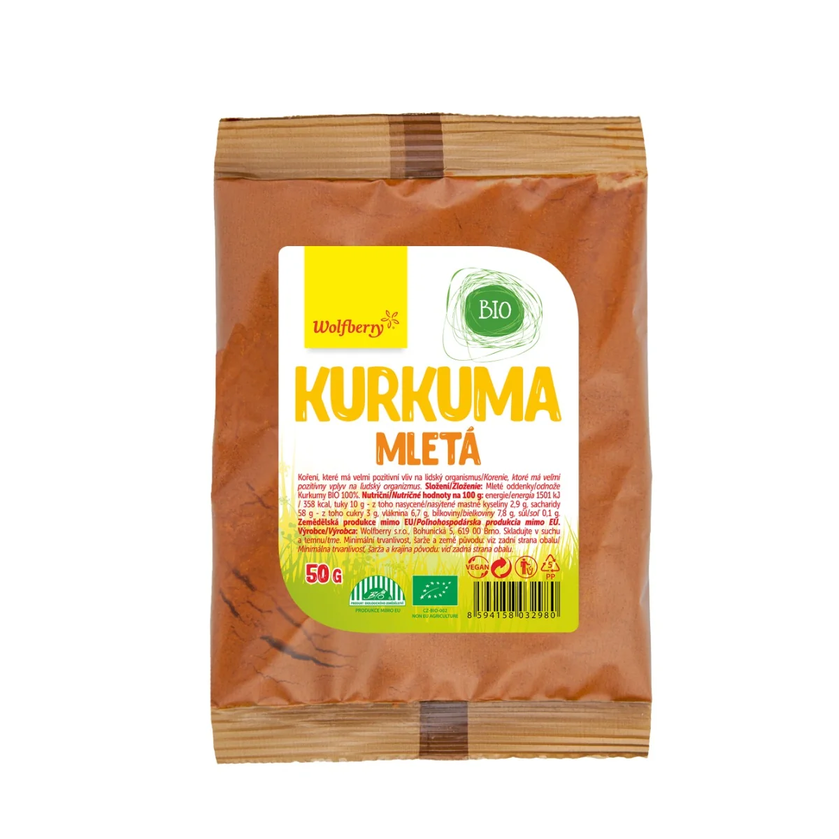 Wolfberry Kurkuma mletá BIO 50 g