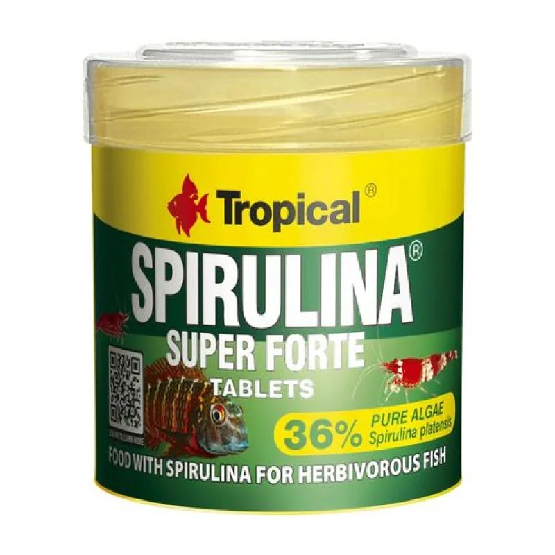 Tropical Super Spirulina Forte Tablets 50ml/36g 80ks tabletové krmivo se spirulinou 