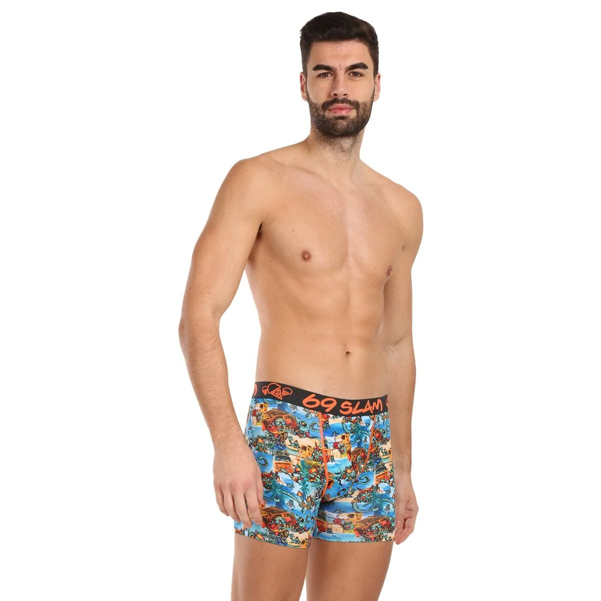 69SLAM Pánské boxerky fit beach bugger dylan (MBYBHG-PO) M 