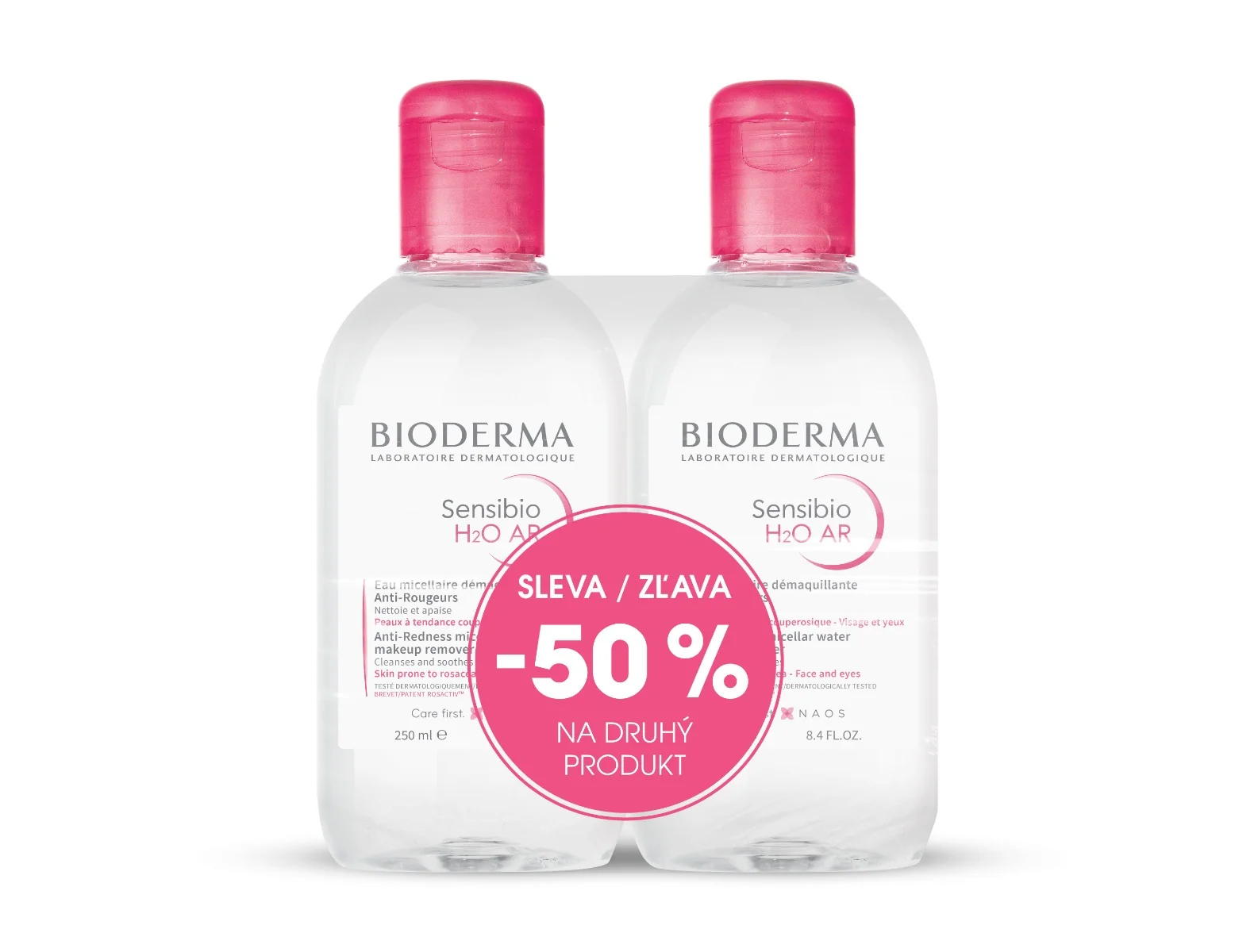 BIODERMA Sensibio H2O AR micelární voda 250 ml 1+1 Festival