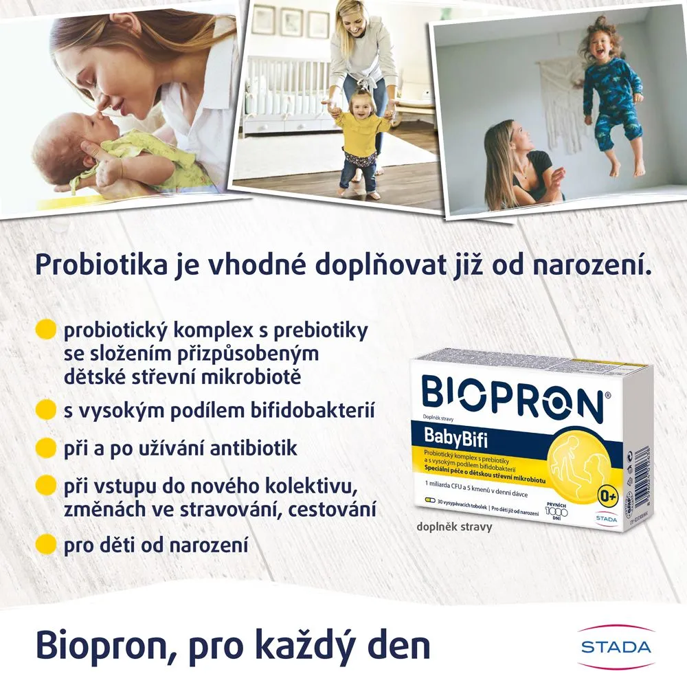 Biopron Laktobacily BabyBifi+ 30 vysypávacích tobolek