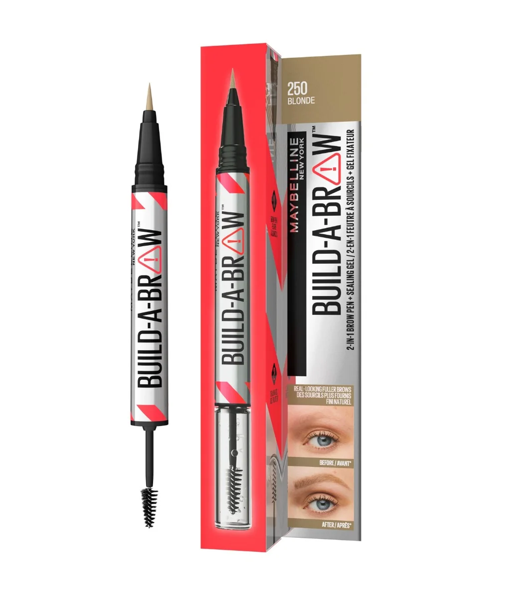 Maybelline Build a Brow odstín 250 Blonde fix a gel na obočí 1,4 g