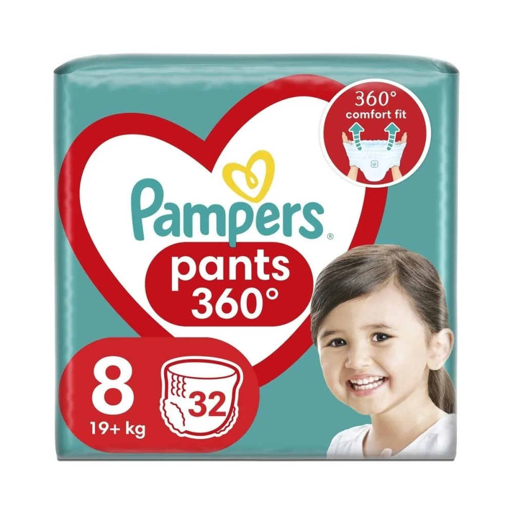 Pampers Pants vel. 8 Jumbo Pack 19+ kg plenkové kalhotky 32 ks