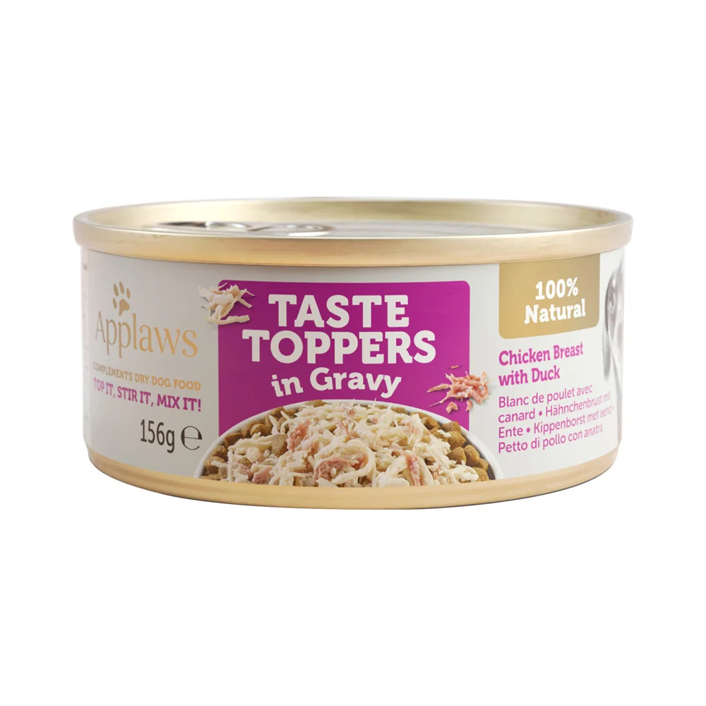 Applaws Dog Taste Toppers in Gravy Kuře s kachnou konzerva 156 g