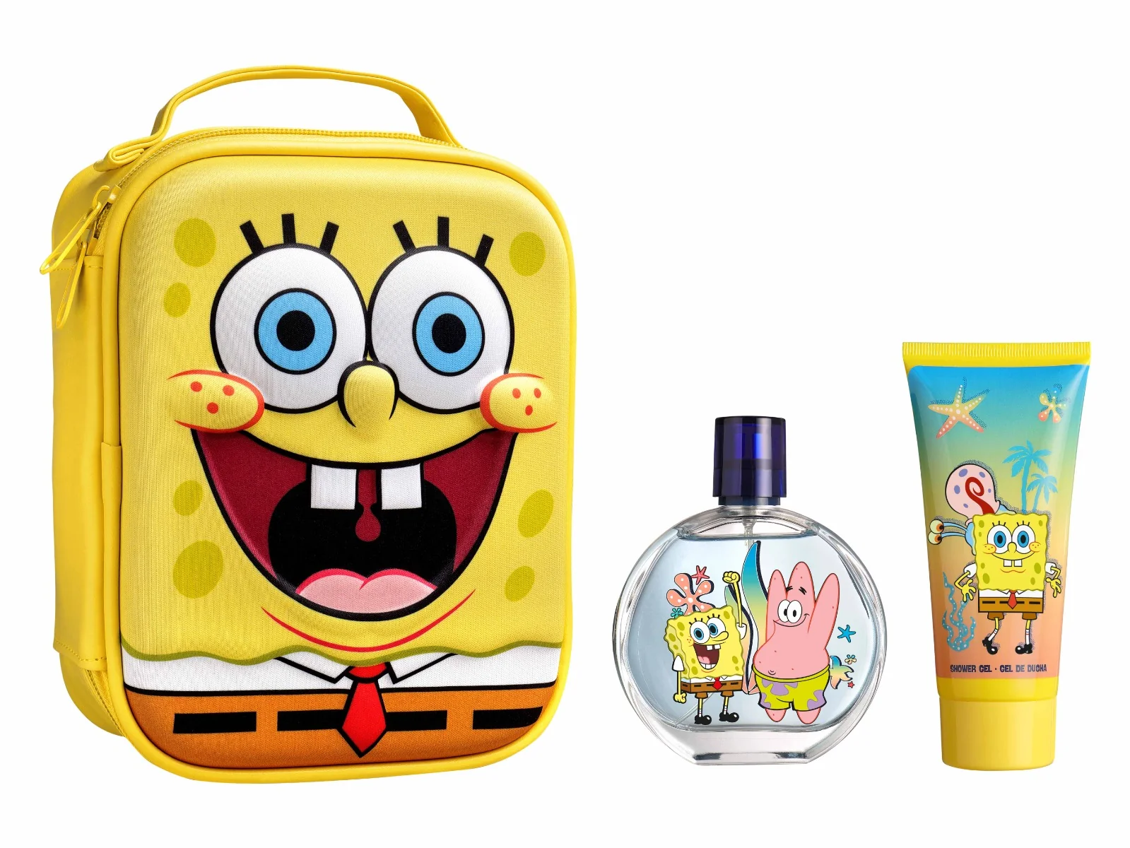 Nickelodeon Sponge Bob 3D Toaletní voda a sprchový gel dárková sada s batohem 100+100 ml