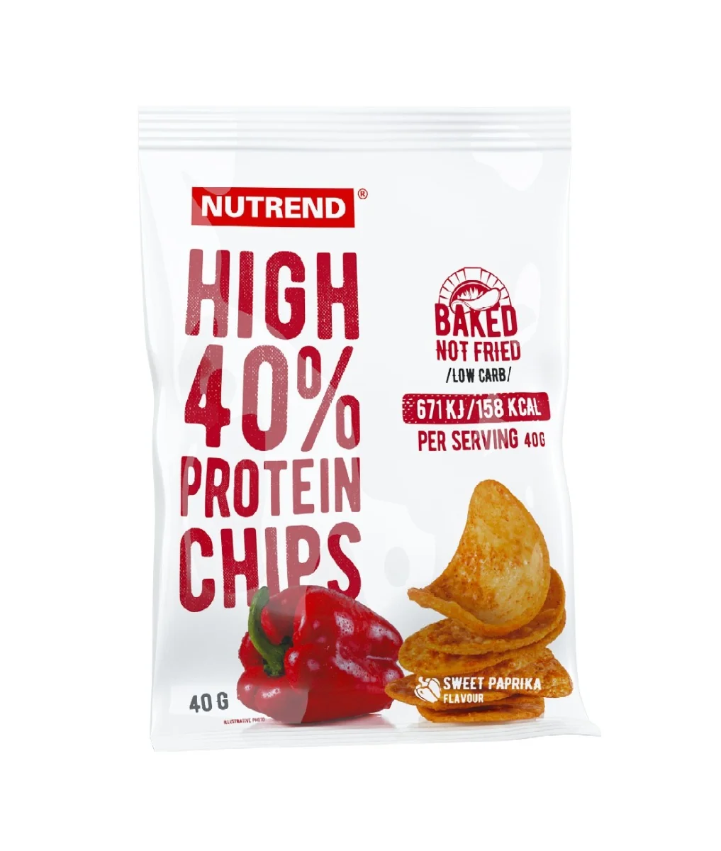 Nutrend High Protein Chips paprika 6x40 g