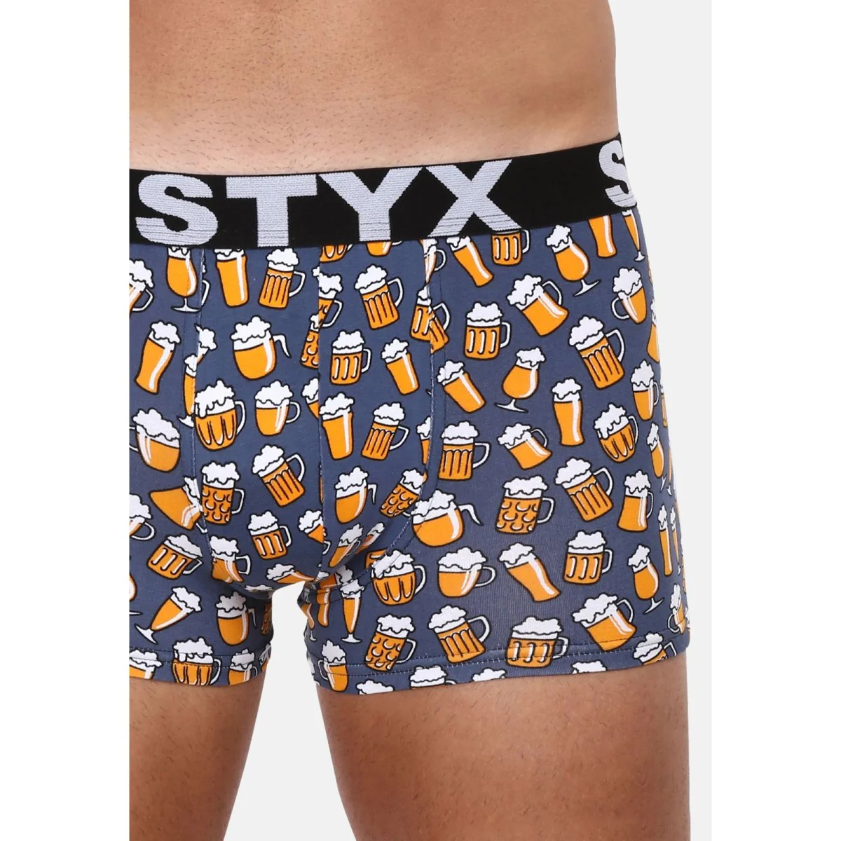 Styx Pánské boxerky art sportovní guma nadrozměr pivo (R1357) 5XL 