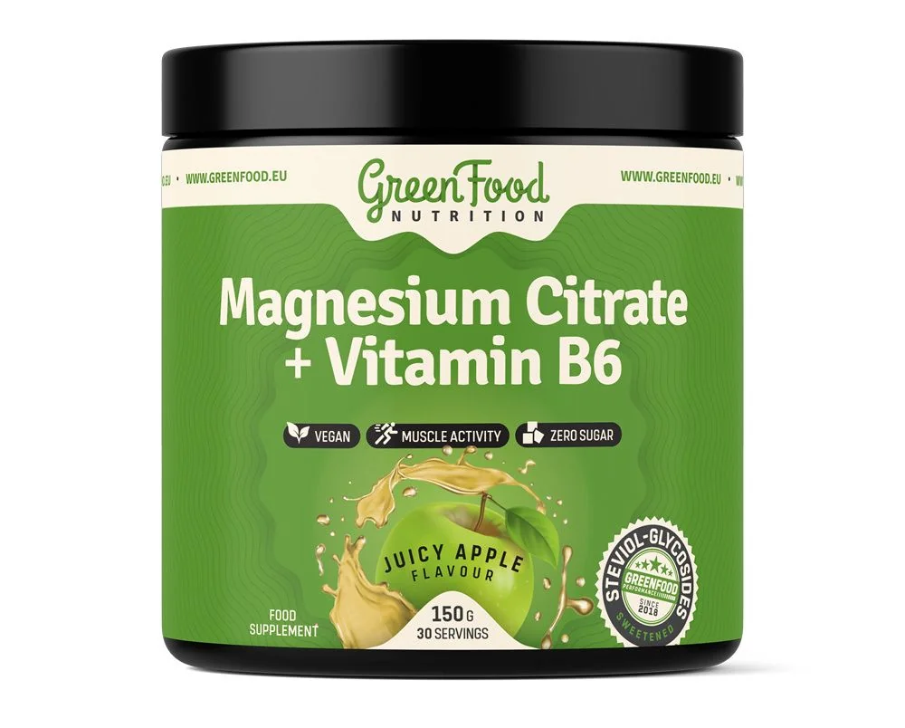 GreenFood Nutrition Magnesium Citrate + Vitamin B6 juicy apple 150 g