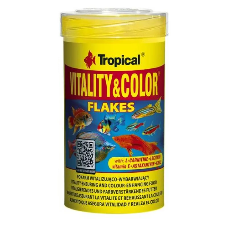 Tropical Vitality&Color 100ml/20g vločkové krmivo s vyfarbujúcim a vitalizujícím ú?