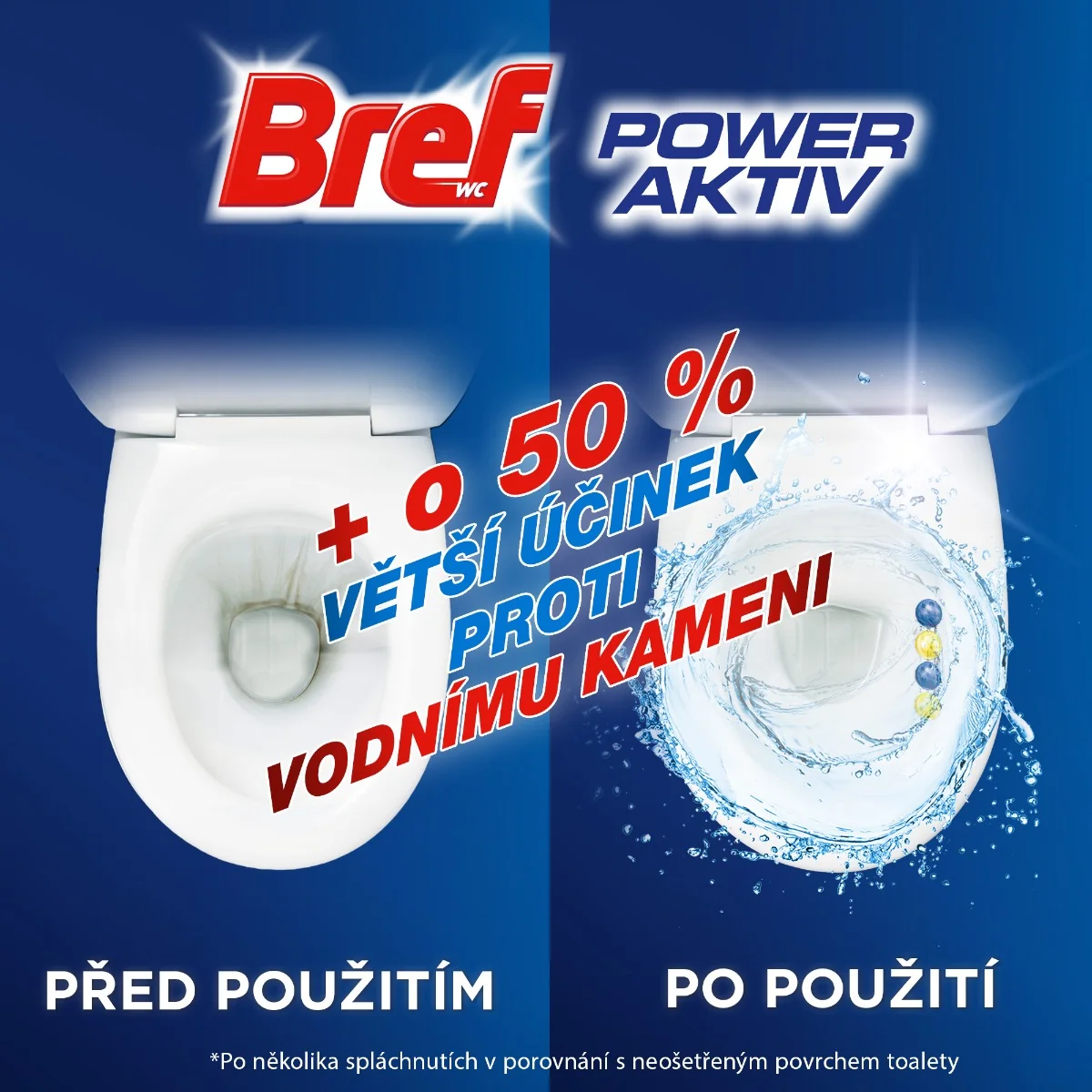 Bref WC blok Power Aktiv Lemon 4x50 g