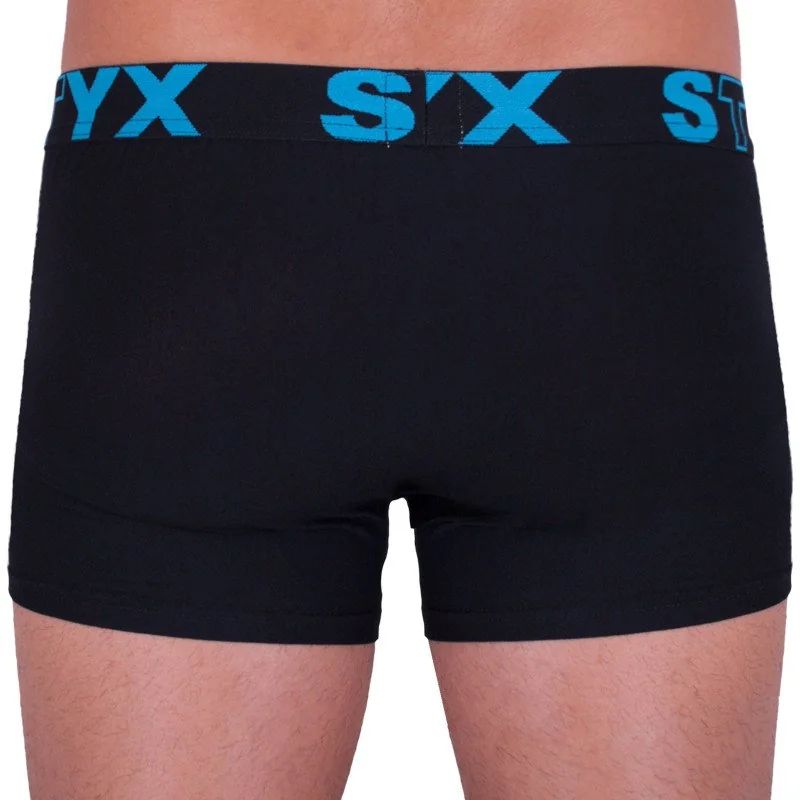 Styx Pánské boxerky sportovní guma nadrozměr černé (R961) 4XL 