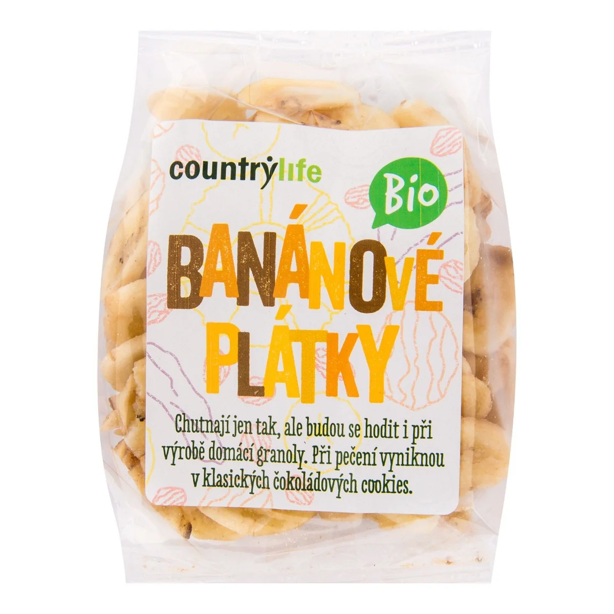 Country Life Banánové plátky BIO 100 g